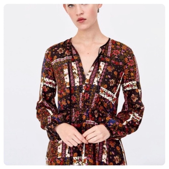 Zara paisley patchwork dress - Picture 2 of 2